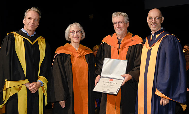 Martin Hudon, Manon Champagne, Yves Bergeron et Vincent Rousson